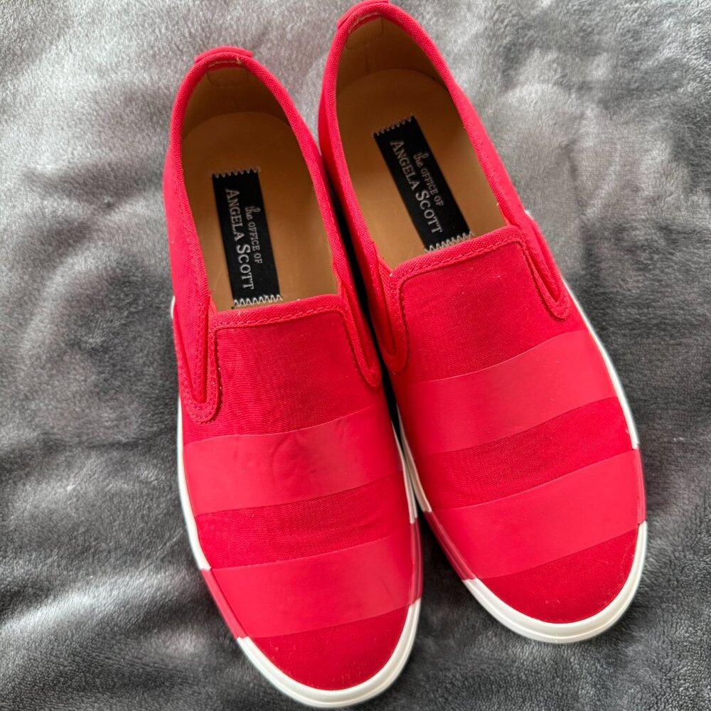 THE OFFICE OF ANGELA SCOTT Hammonds Slip-On Sneakers in Red - Picture 3 of 8